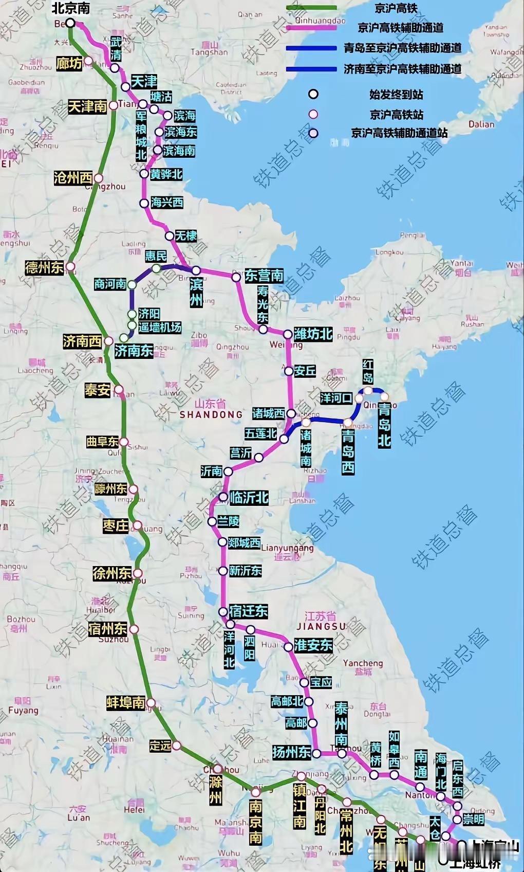 京沪高铁二线的拐弯，不仅可以兼顾山东半岛东部，而且最重要的还是贯穿江苏的苏北和苏