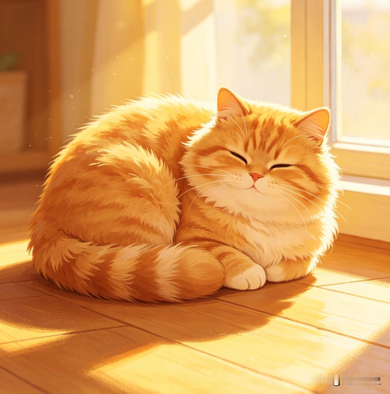 有呀，我家有只橘猫叫馒头，胖乎乎的特别治愈。每次我忙完回家，它都会在门口等着蹭