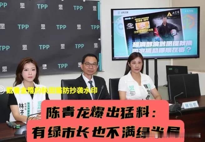 陈清龙爆出猛料：有绿营县市长也不满毒油案，民进党当局无人负责，民怨只会加深～