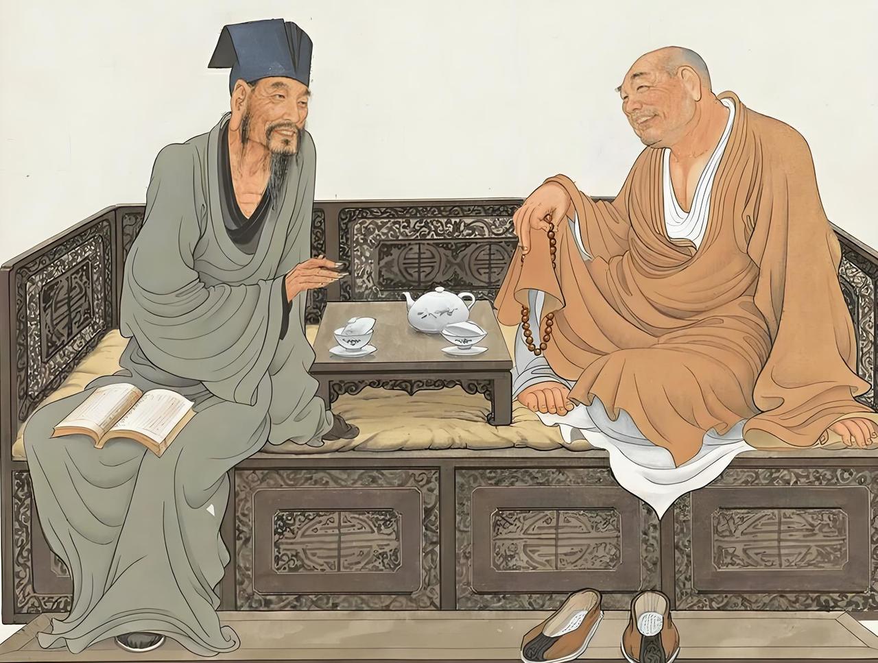 苏东坡请和尚到喝酒，却发现和尚对歌姬感兴趣……苏东坡请佛印和尚到家中喝酒，发