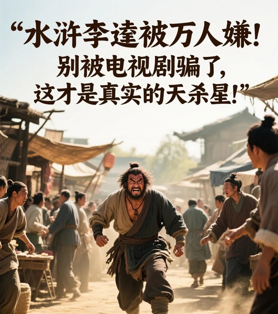 水浒李逵被万人嫌！别被电视剧骗了，这才是真实的天杀星！荧幕上的李逵喝下毒酒时，