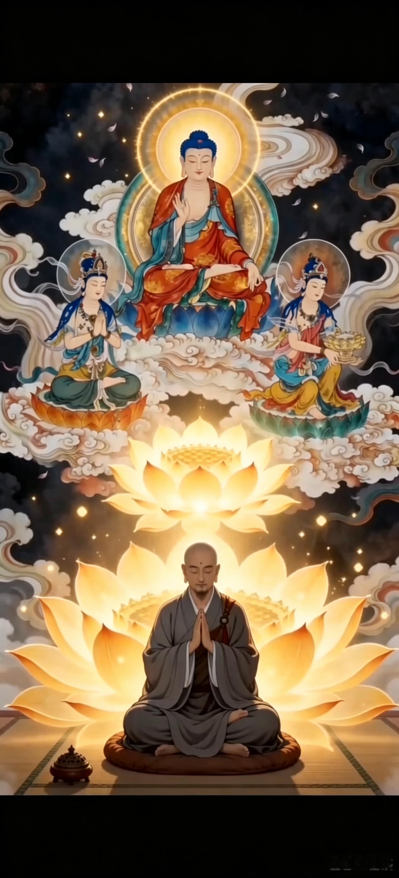 万法唯心现，一念归慈父弥陀慈父以佛眼十方遍观，以佛耳昼夜倾听世间我们每一