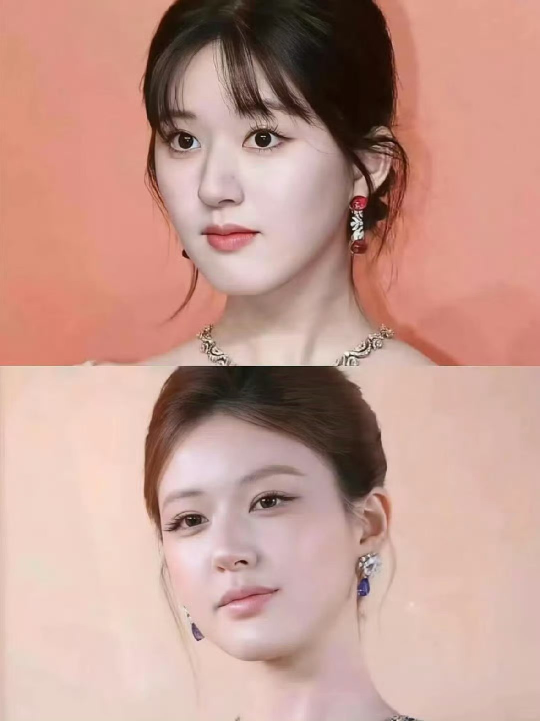 所以真的是得脸型者得天下呀女明星真的不是一般人能当的​​​