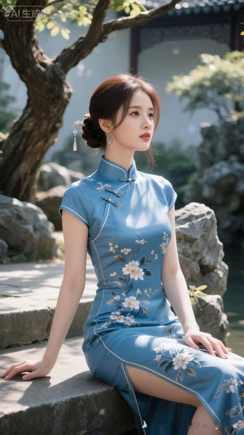 旗袍文化，历史悠久。国风古韵，经久不衰。大家闺秀，小夜碧玉。修身裁剪，盘口