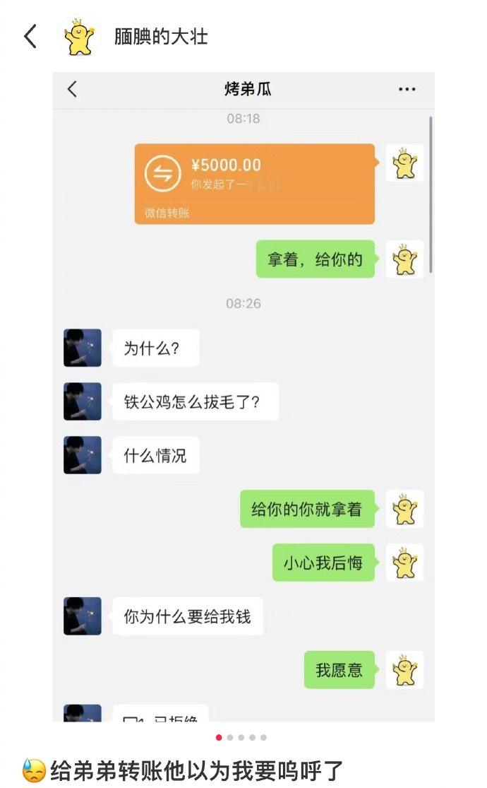 当你突然给弟弟转账​​​