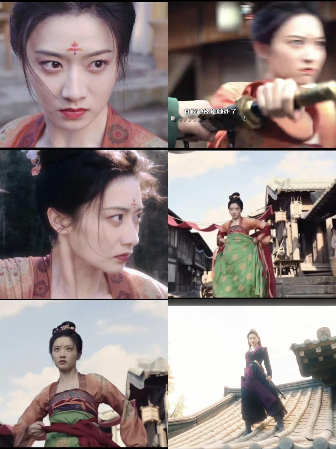 孙雪宁《唐朝诡事录》里边饰演的褚樱桃，短短几十秒的镜头，从卢凌风手中拔唐