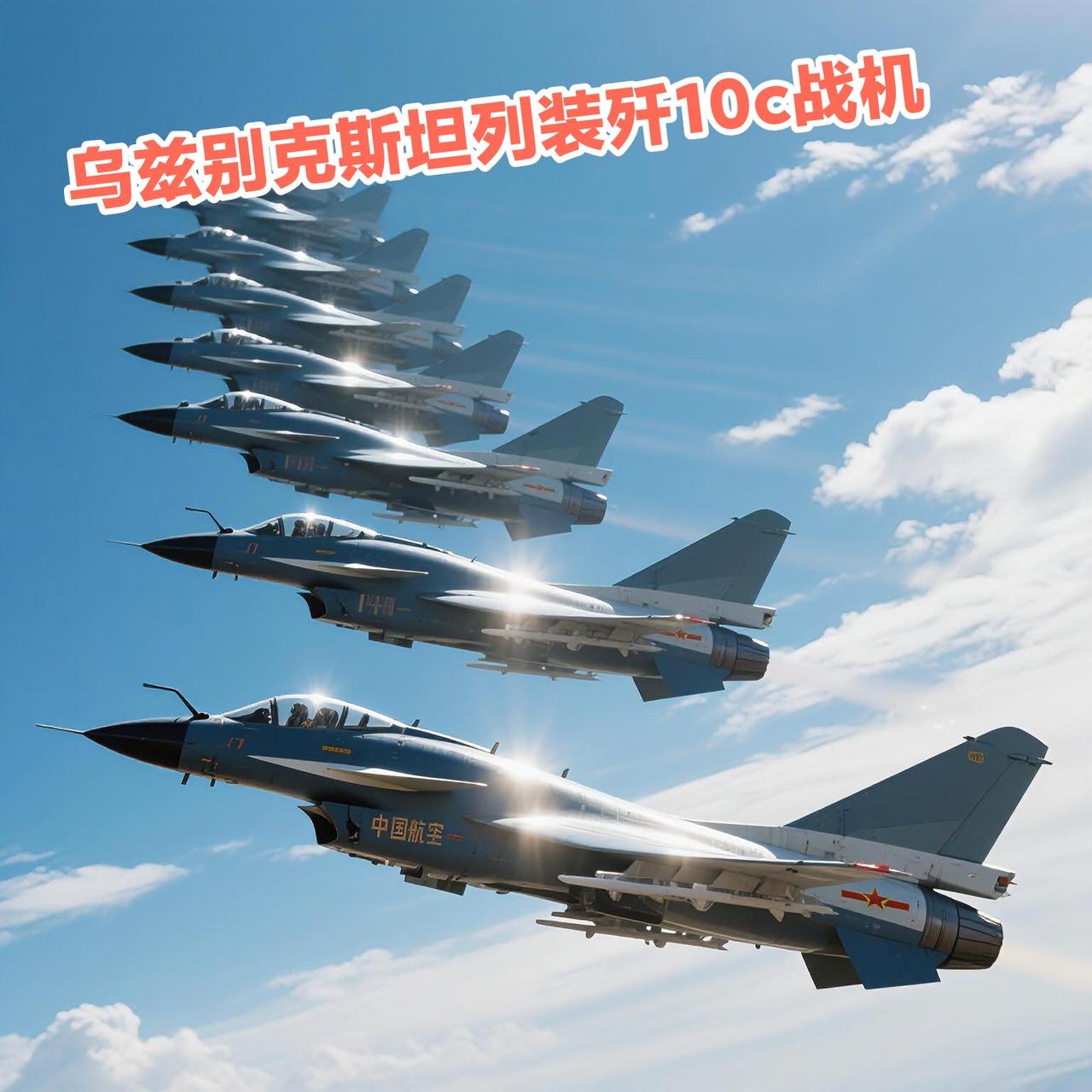 于无声处——乌兹别克斯坦媒体突然公布六架歼10c接机仪式，让各国眼前一亮。要知