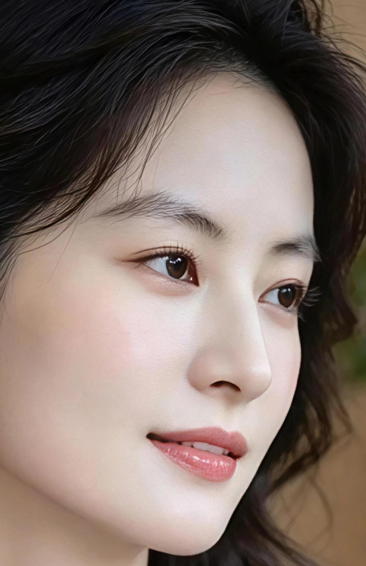 这位美女在微笑，真好看！