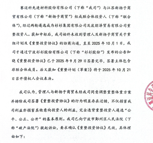 杉杉集团重整遭否, 船王任元林入主受阻