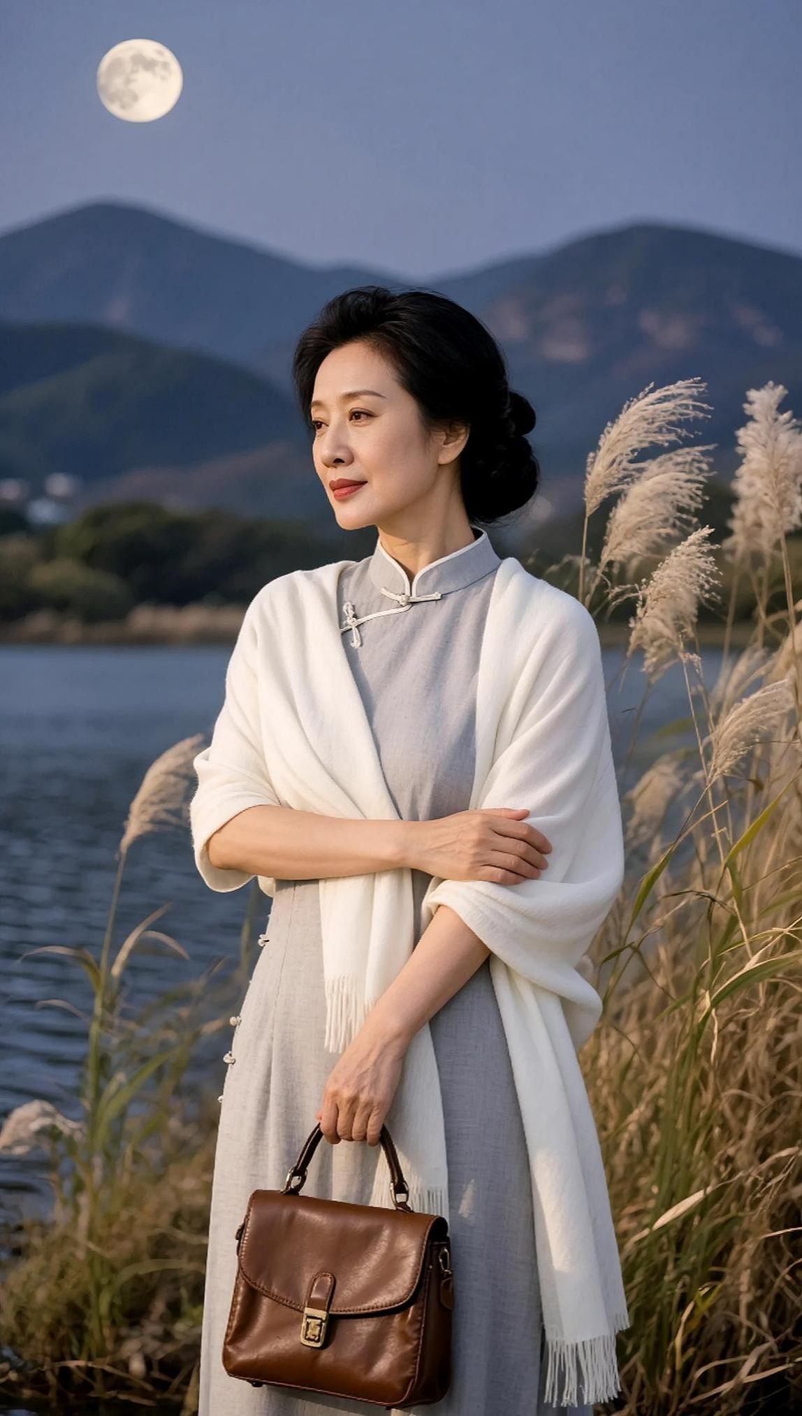 AI湖畔古风写真抖音ai创作自然美景甜美写真大自然美景