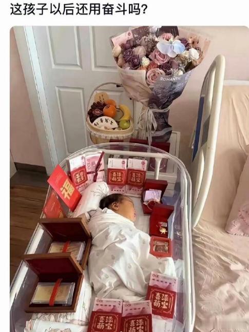 你们觉得这孩子以后还用奋斗吗？