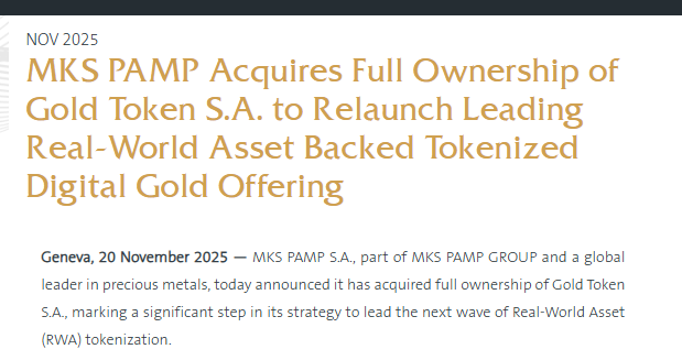 黄金狂飙遇上加密回暖: 瑞士贵金属巨头宣布重启黄金代币计划