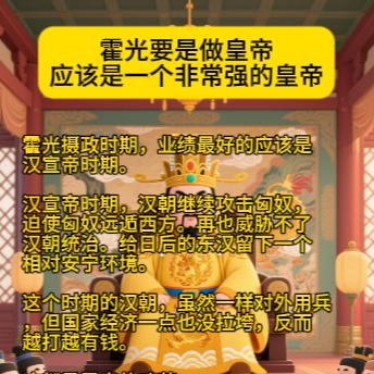 应该是一个非常强的皇帝霍光摄政时期，业绩最好的应该是汉宣帝时期。汉宣帝时期，