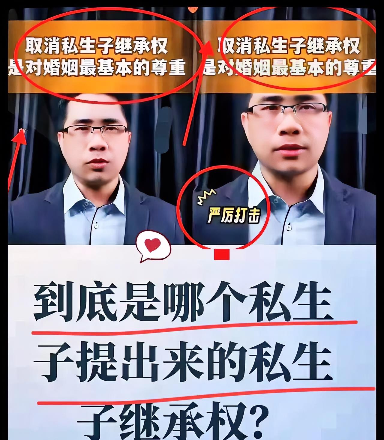 不知道是谁当初规定私生子也有继承权的法律！现在我都觉得很荒唐，终于有人出来说这个