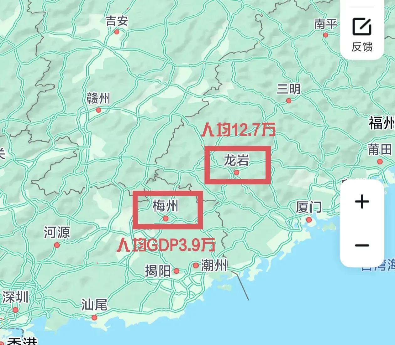 嘿，今天咱们来聊聊两个相邻的山区市，梅州和龙岩，这差距可太让人惊讶啦！梅州是粤北