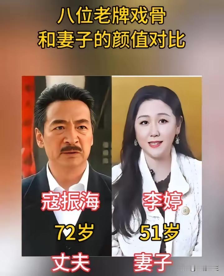 老戏骨们也是吃上好的啦！这六位老戏骨的媳妇真的是一个比一个年轻呀！原来，寇振海