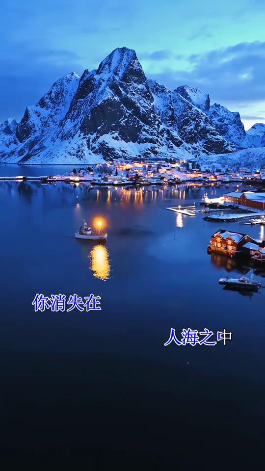 夜吹着冰凉凉的风，想问情深有几许。你消失在人海之中，我深深爱着你，却与你相拥似场