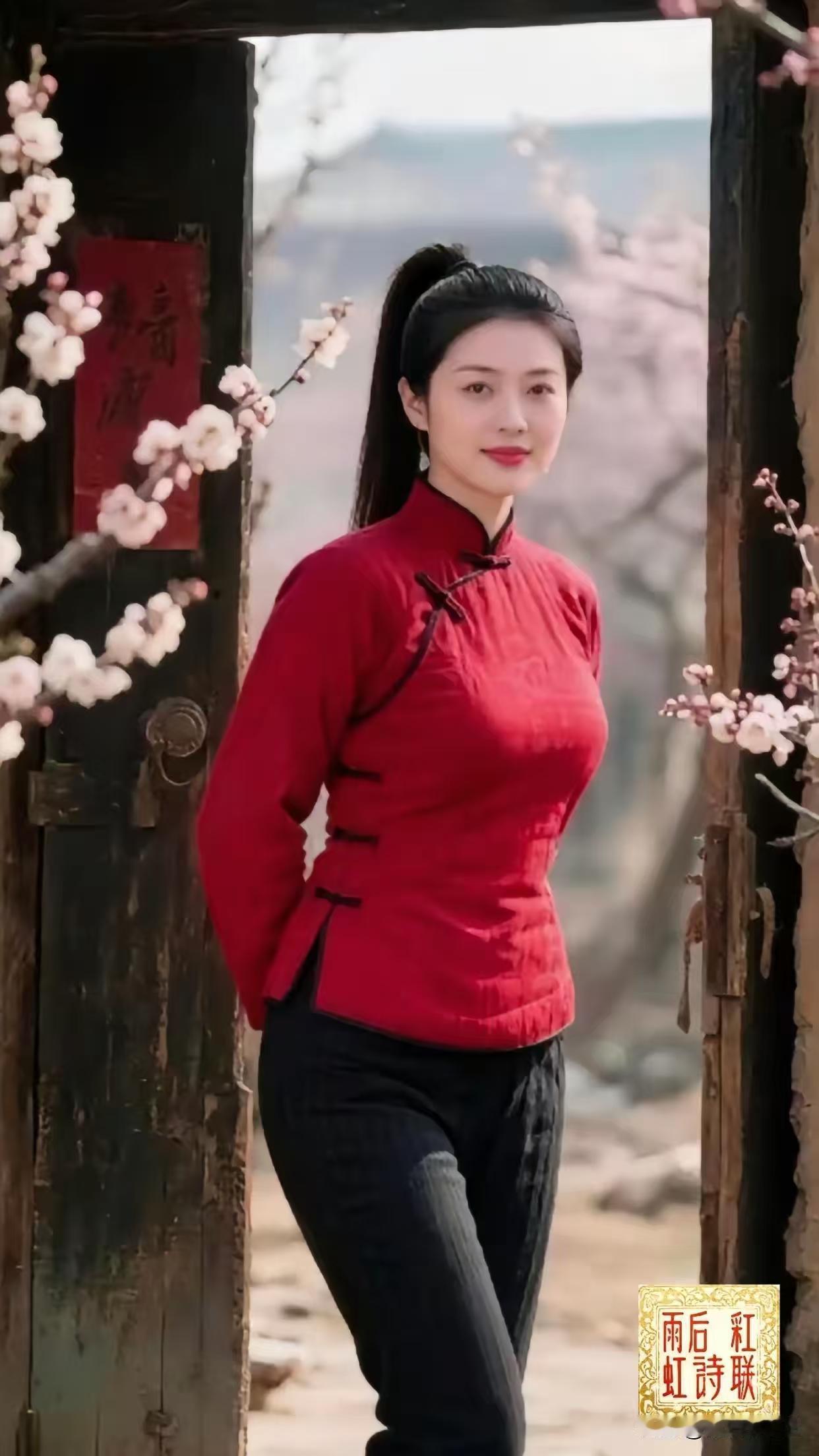 塞鸿秋·红衫盼归红衫立待桃枝绽，春风几度人空盼。枕旁孤灯形单叹，檐前旧燕