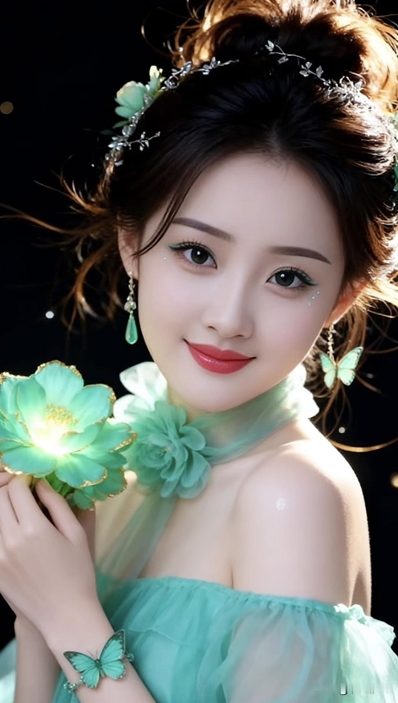 梦幻花海中的仙女，温柔如水，美不胜收！🌸💫花海少女感紫色花海少女梦幻森林