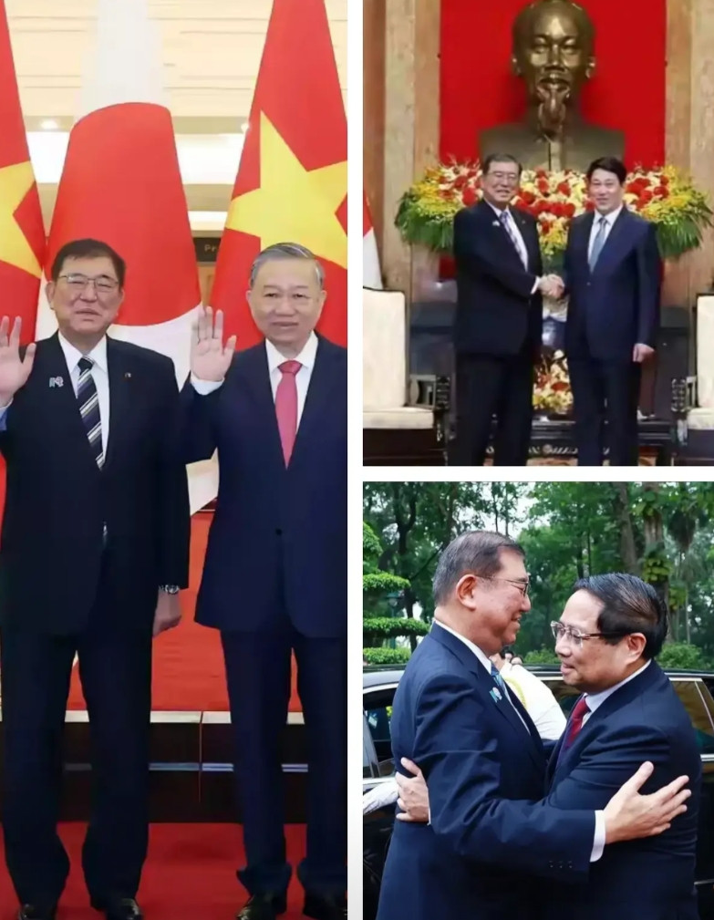 无论是总统来访，还是首相来访，做为东道主的越南皆使用同样的规格接待，因此苏林、梁