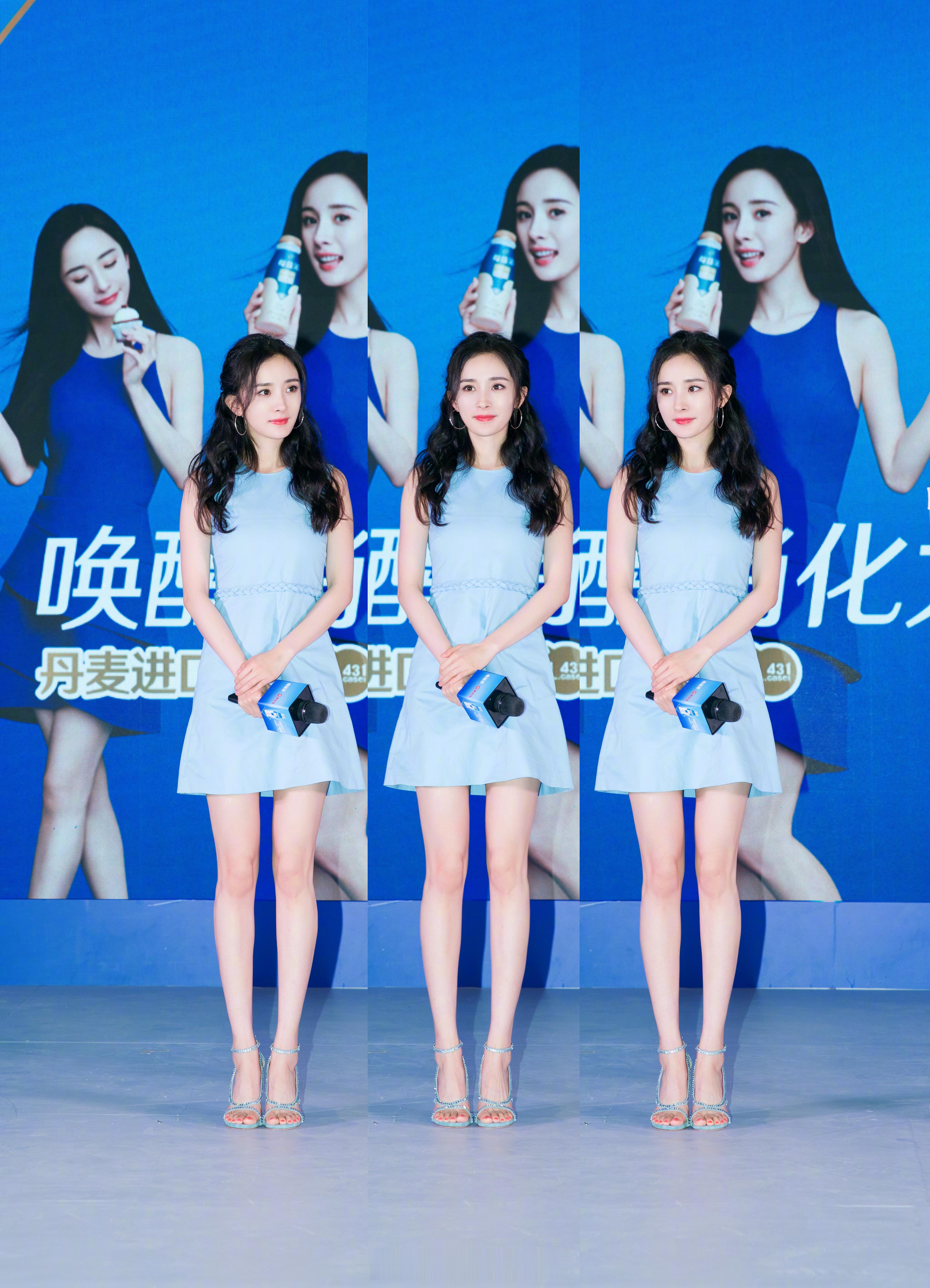 杨幂每益添深圳活动整理🩵这场穿的也是StuartWeitzman