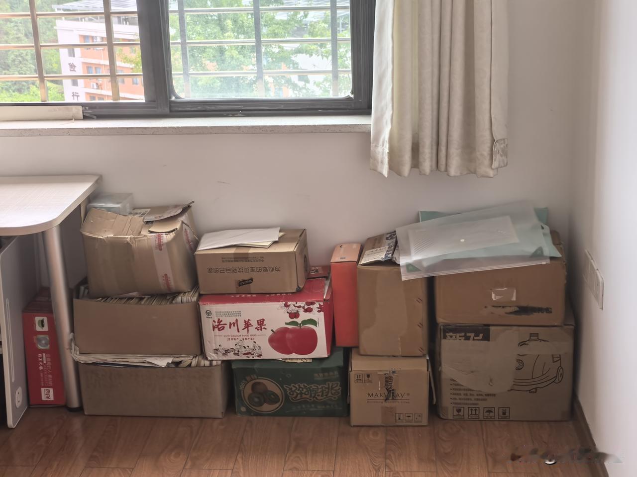 今天亮亮在家打扫卫生，到我的书房，把地板拖了，书柜整理一下，用抹布擦干净。把不要