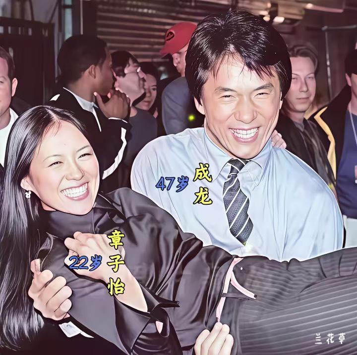 他们俩是真情还是假意？据说，这是成龙47岁生日之时的场面。两人互动热烈，辣眼