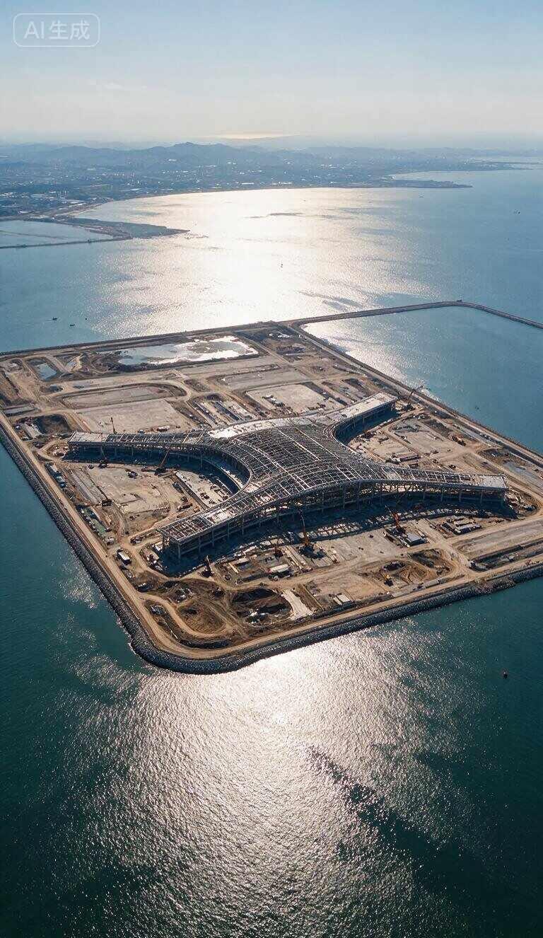 海上建机场是什么体验？大连金州湾机场了解最近工程圈最大的新闻之一：中建八局联合