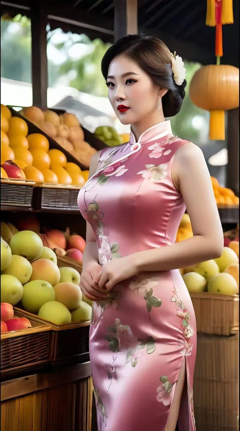 塞鸿秋.旗袍佳人赋翠袍暗扣新月样，柳腰轻摆流苏漾。微颦眉底春山荡，慢移步