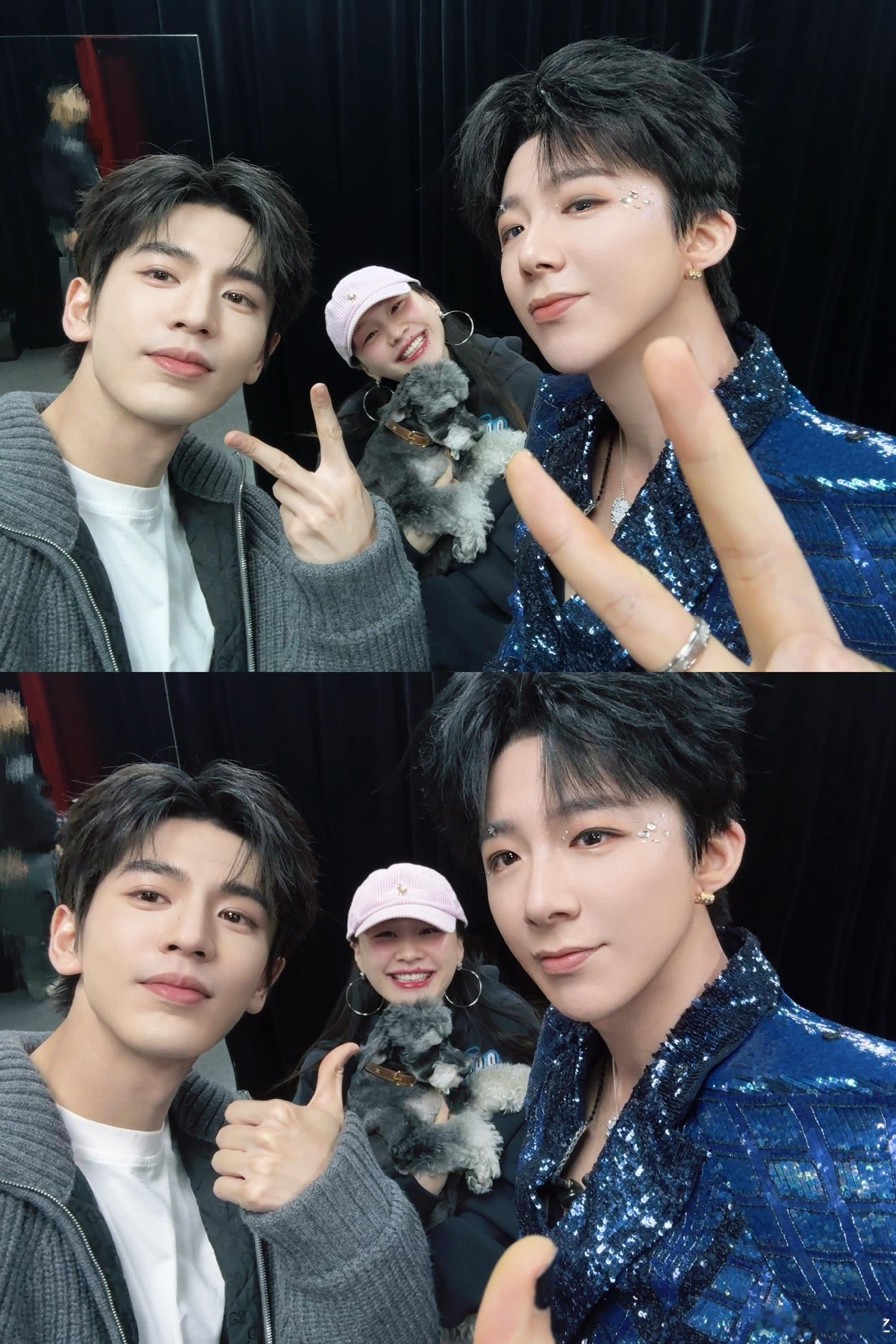 张凌赫金靖刘宇宁合照，羡慕了