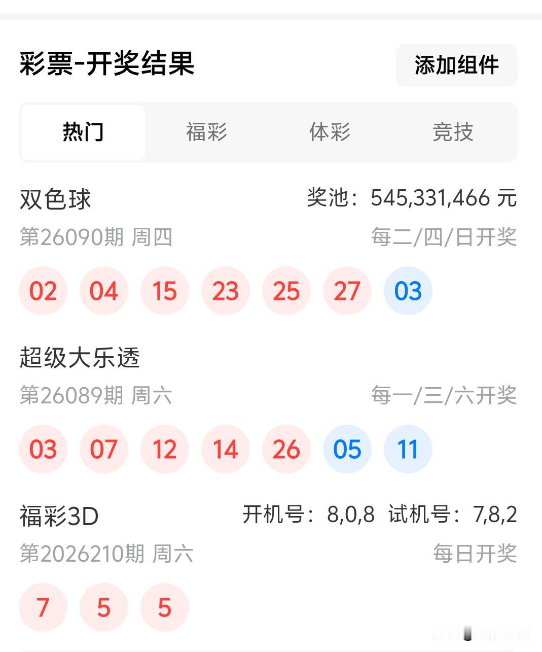 大乐透26089期开奖03、07、12、14、26十05、11本期三区又没断