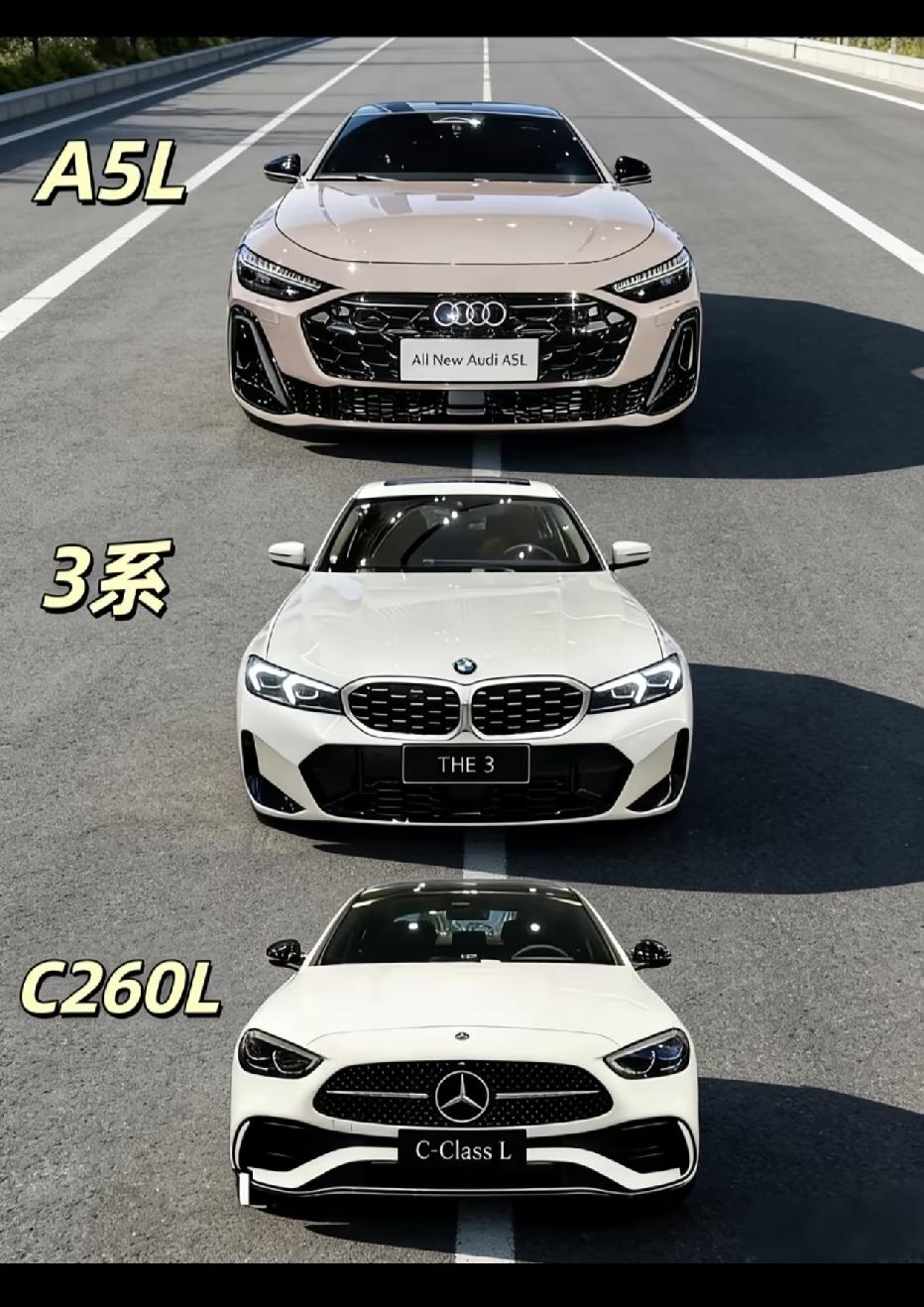 A5L、3系、C260L，你更心仪哪款？我全都格外偏爱。当下入手肯定选330，