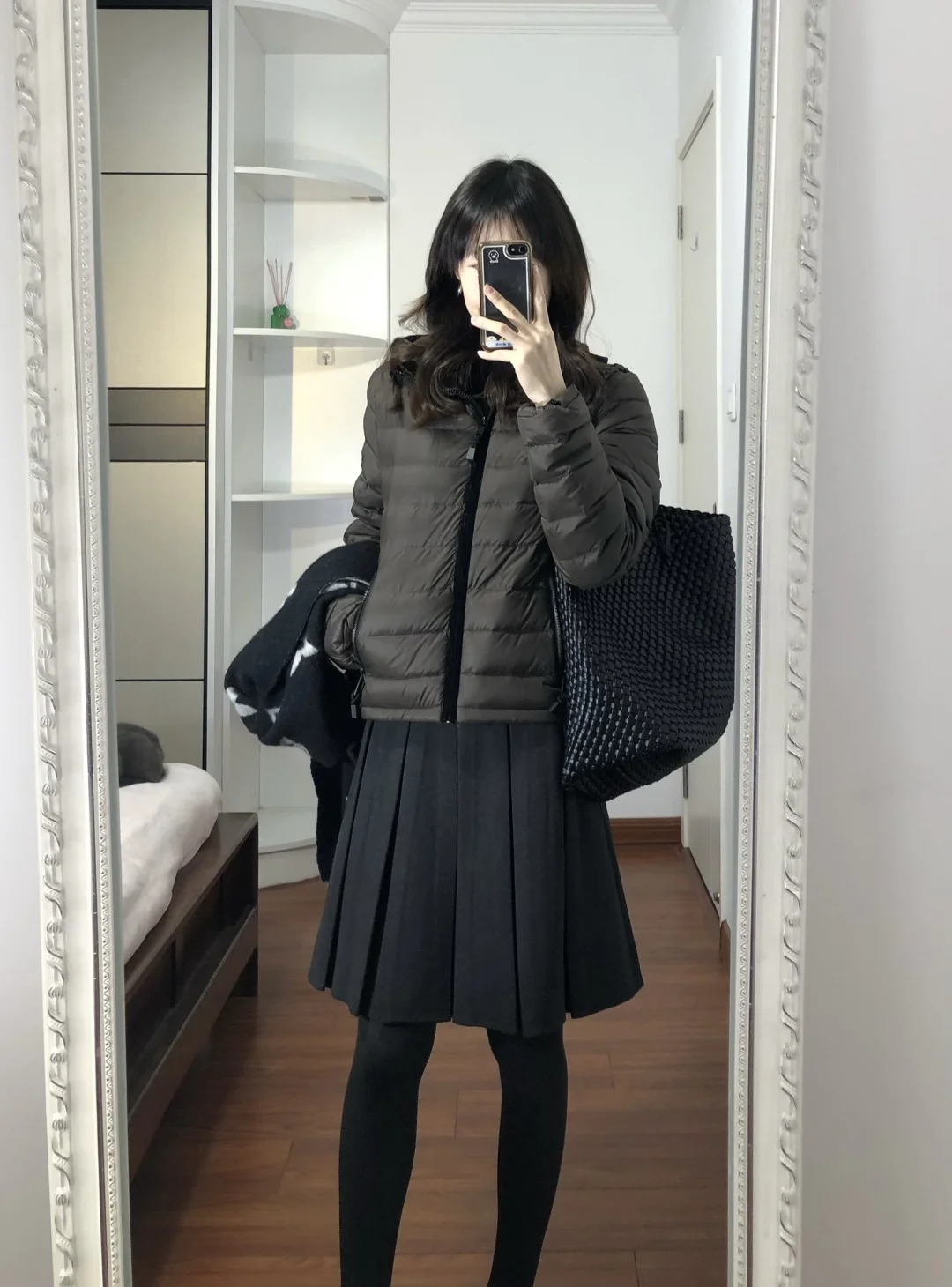 今年第一件棕色羽绒服
