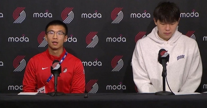 #杨瀚森英文有明显进步#杨瀚森目前英语如何？混音主帅乔纳·赫斯库说道：“夏季联