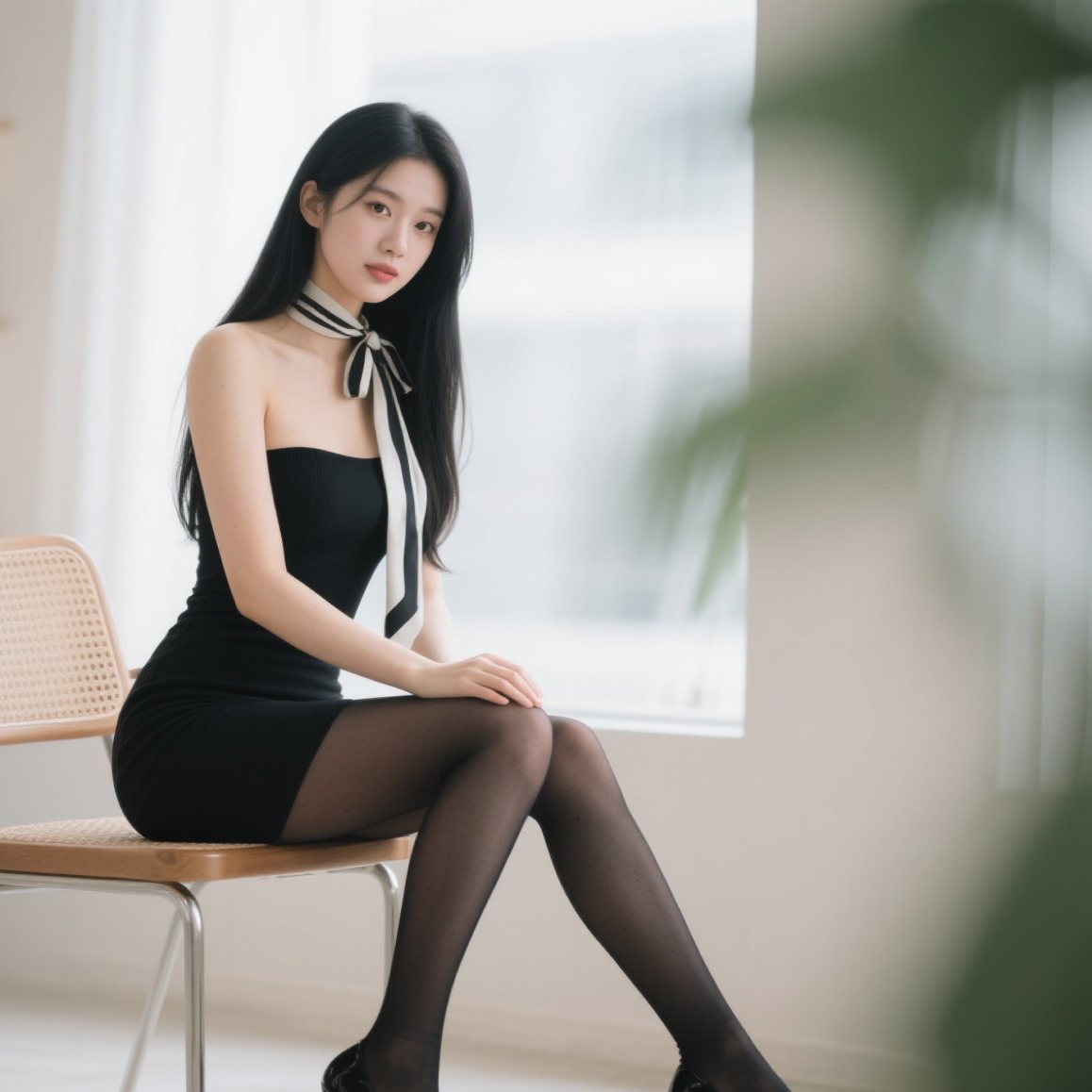长腿女神配黑丝这曲线太让人上头