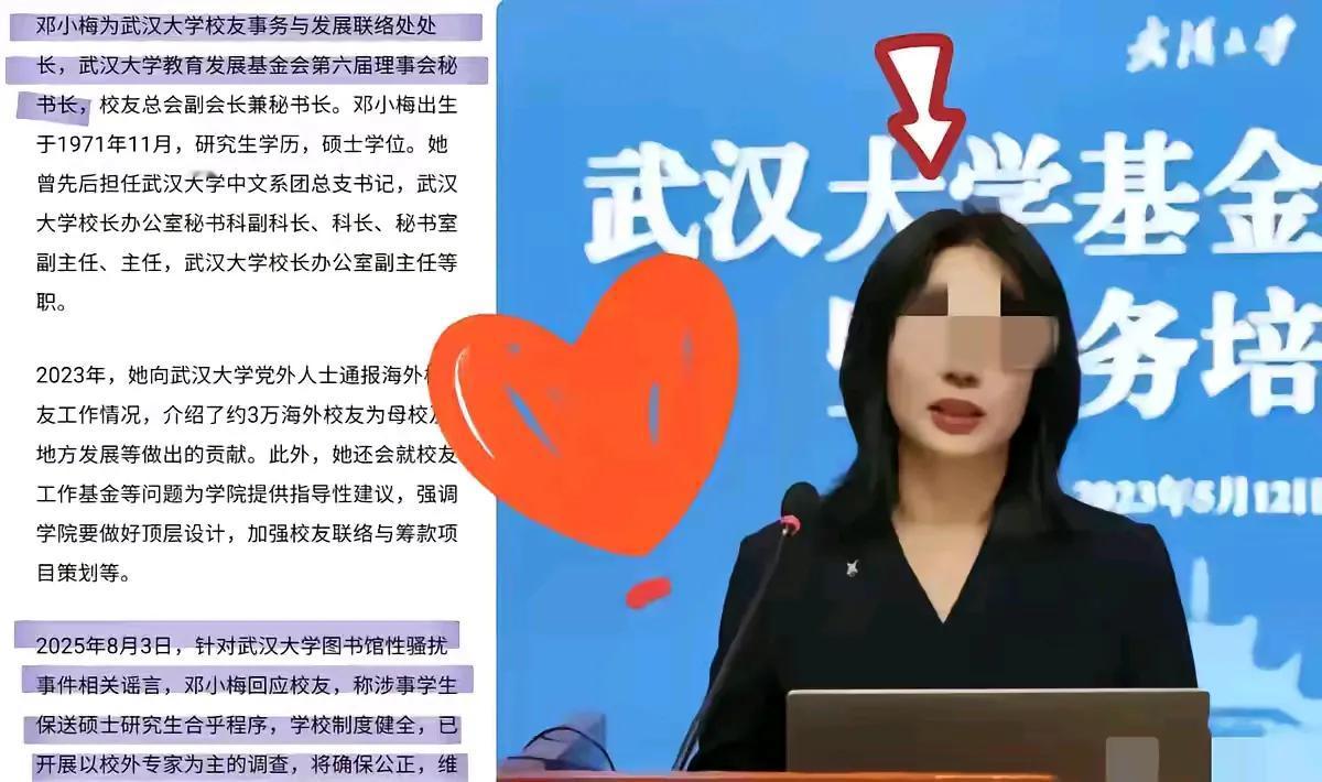 武汉大学张校长这是自乱阵脚了，近日说:关于武汉大学图书馆事件，不排除有人为了利益