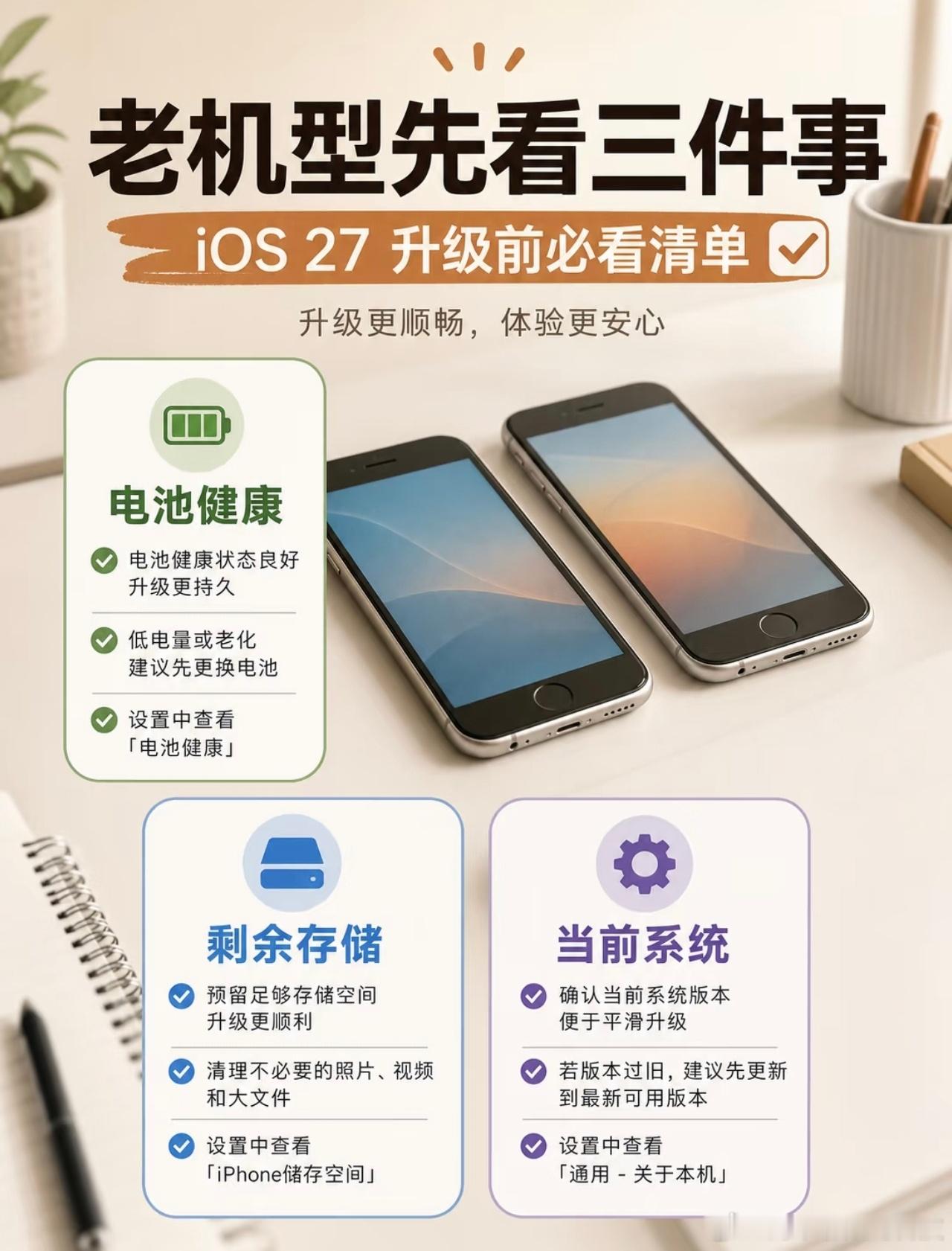 iOS27值不值得升级又到了一年一度纠结系统更新的时候，苹果定于9月15日凌晨1