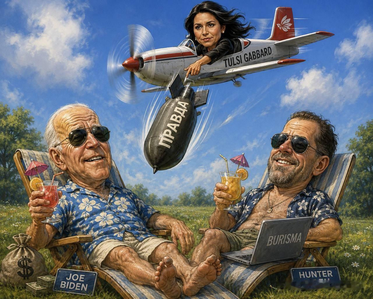 🇺🇸图尔西·加巴德（TulsiGabbard）向拜登投下了一枚揭露真相的“
