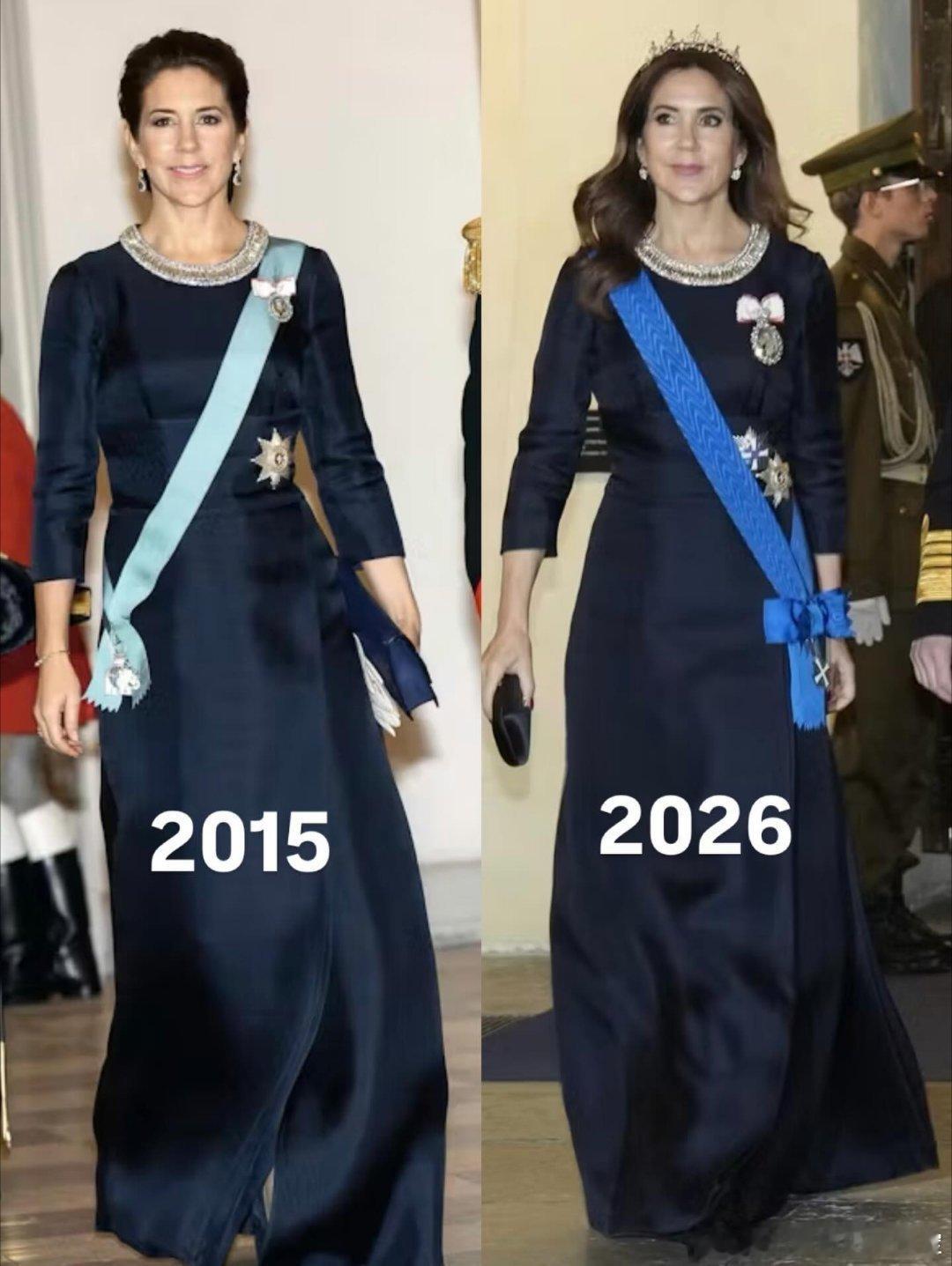 你究竟有多爱这件衣服丹麦王后玛丽国事访问波罗的海三国repeat的两件长礼服，