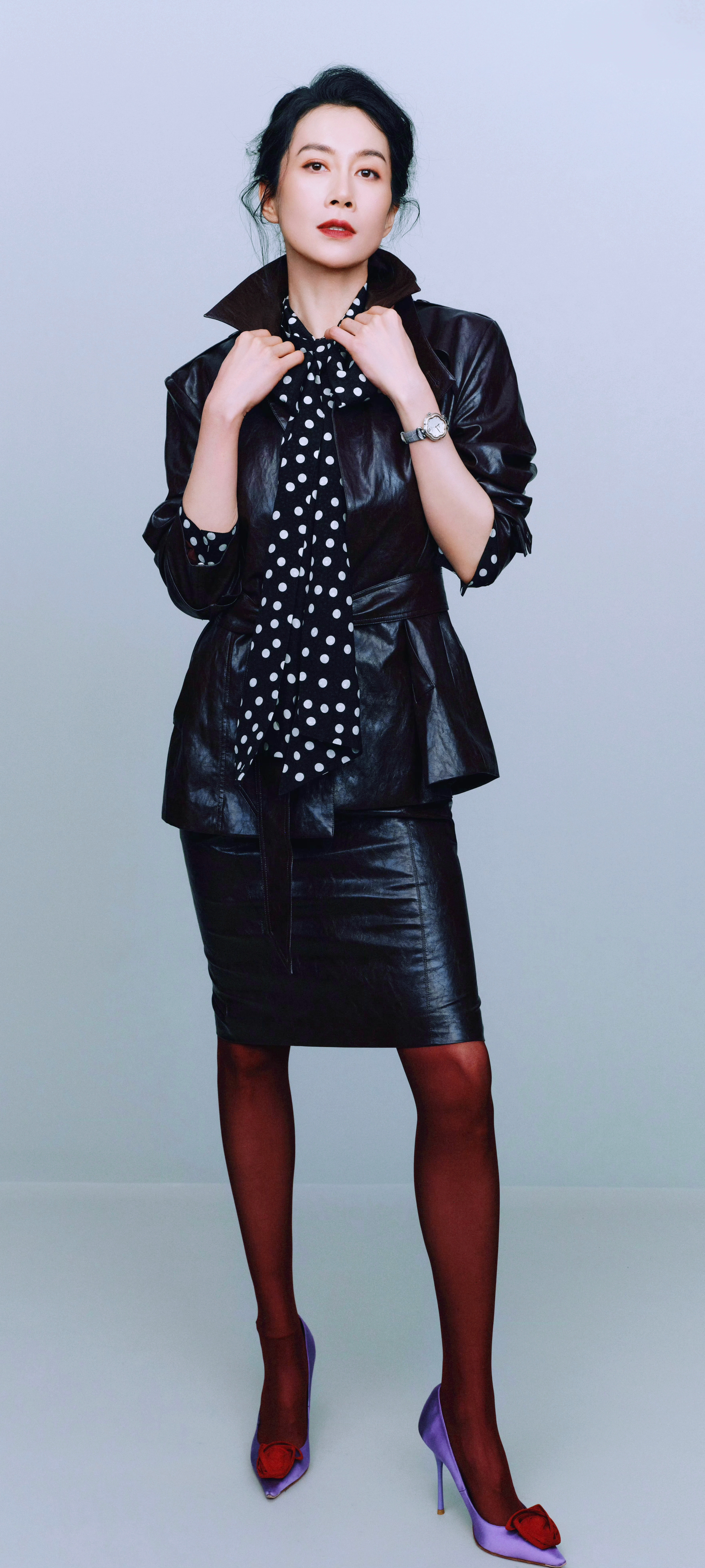 温峥嵘高冷女王酒红色🍷🍷🍷