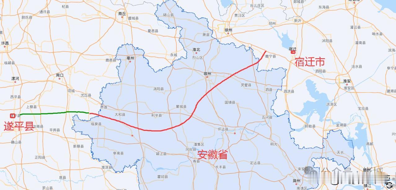 安徽北部下一条重点高速公路项目～宿遂高速公路！江苏宿迁到河南遂平，这条高速和徐