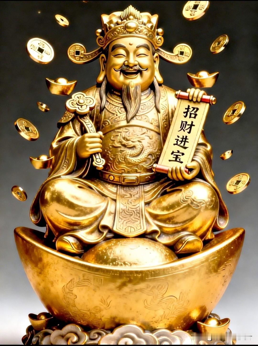 财神赐财，元宝满宅。