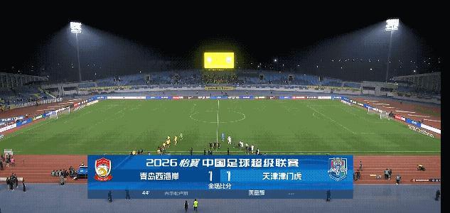 天津津门虎客场1：1战平青岛西海岸，巧合的是天津津门虎本赛季面对青岛两支球队第一