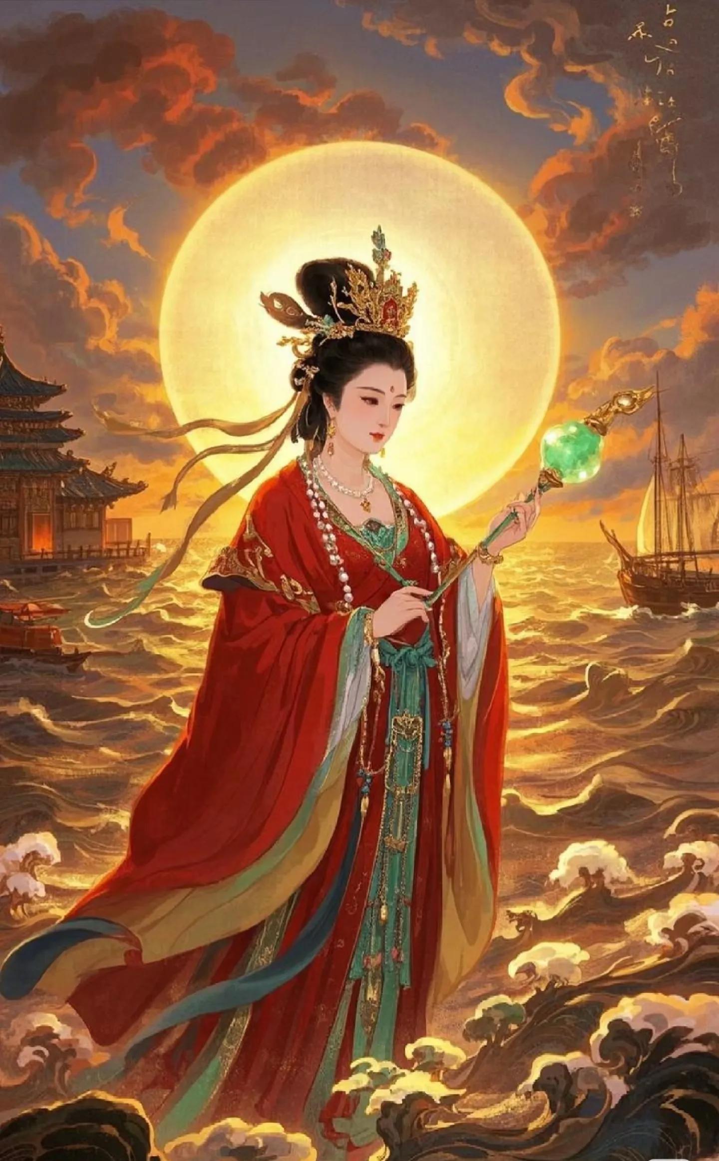 望见妈祖圣像，一定要拜一拜，妈祖慈悲，消灾解厄！护佑安康！[