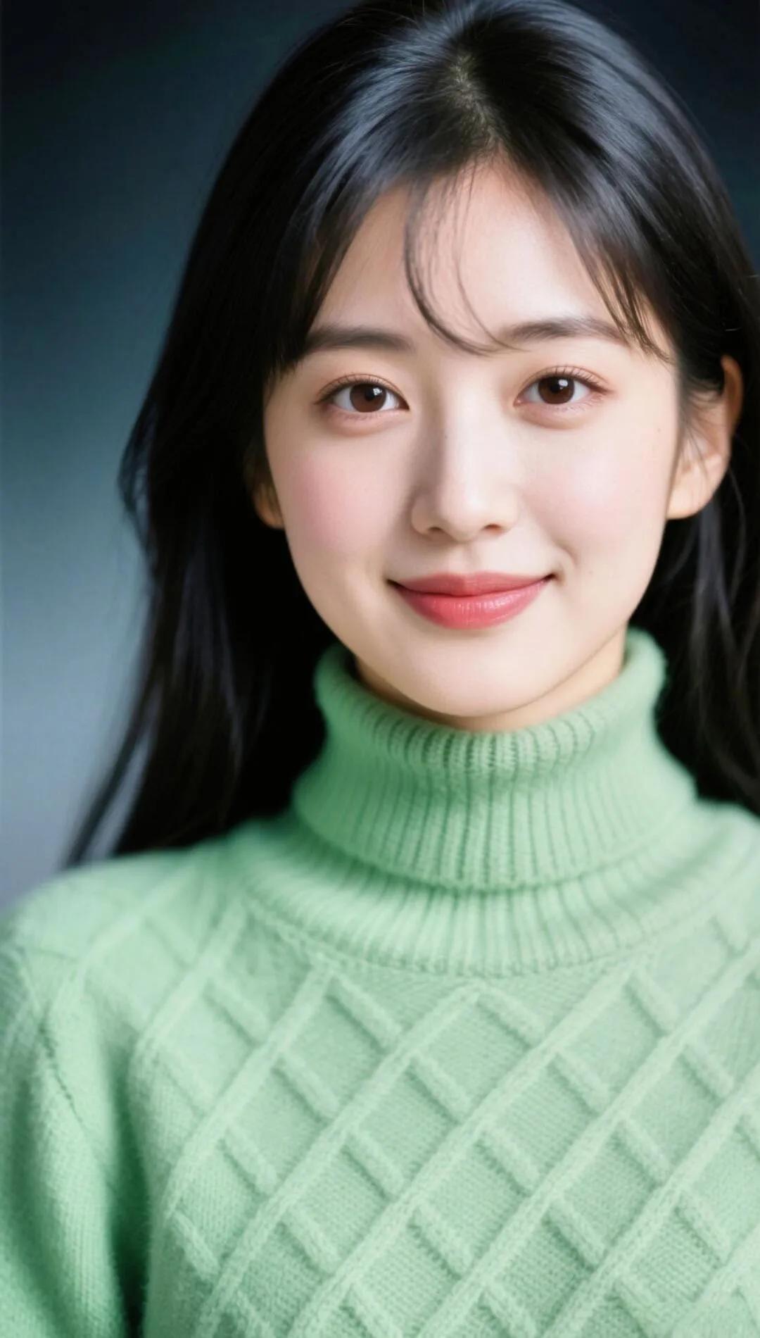 绿衣美人笑，春风满面来。