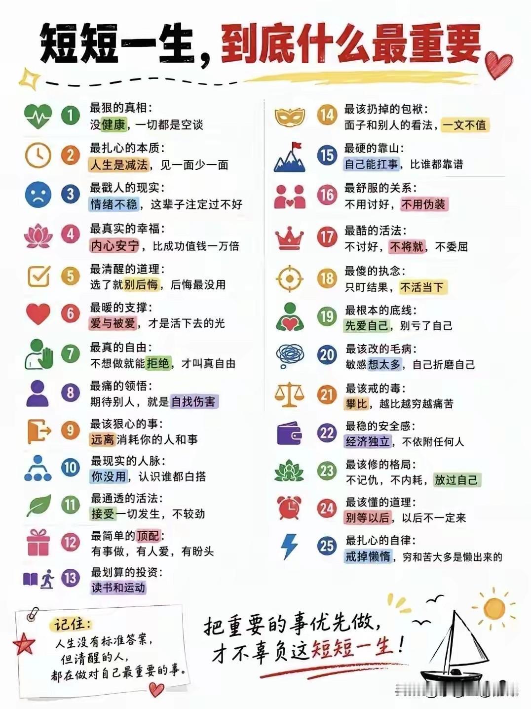 人生苦短，学会做最重要的事余生要放宽心境