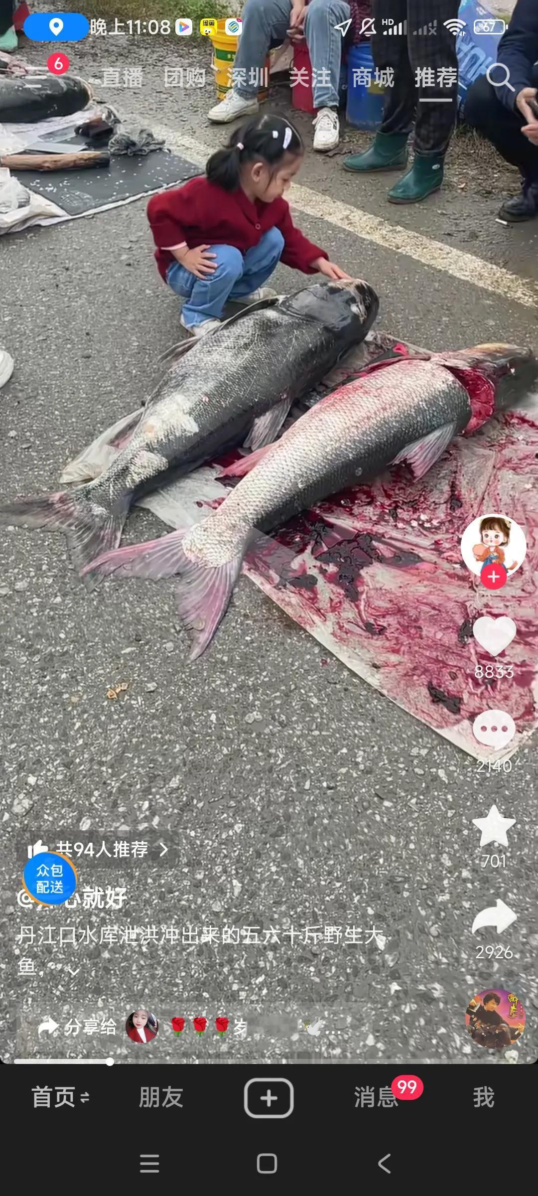 想回老家了，野生的大头鱼味道鲜美，在深圳根不吃不到，而且价格贵的惊人，，，一般