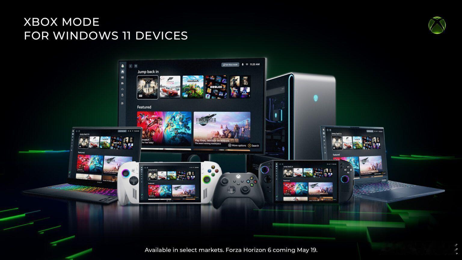 微软这波终于想通了！Xbox模式直接推给Win11，不管是台式机还是掌机都能用。