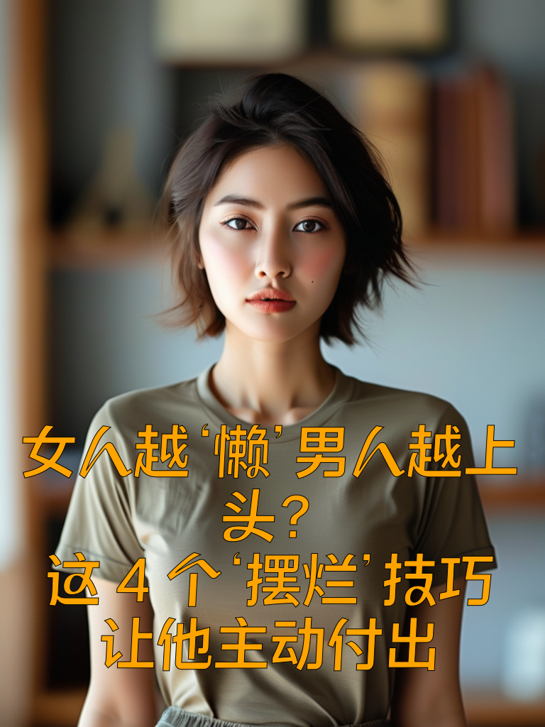 女人越‘懒’男人越上头？这4个‘摆烂’技巧让他主动付出