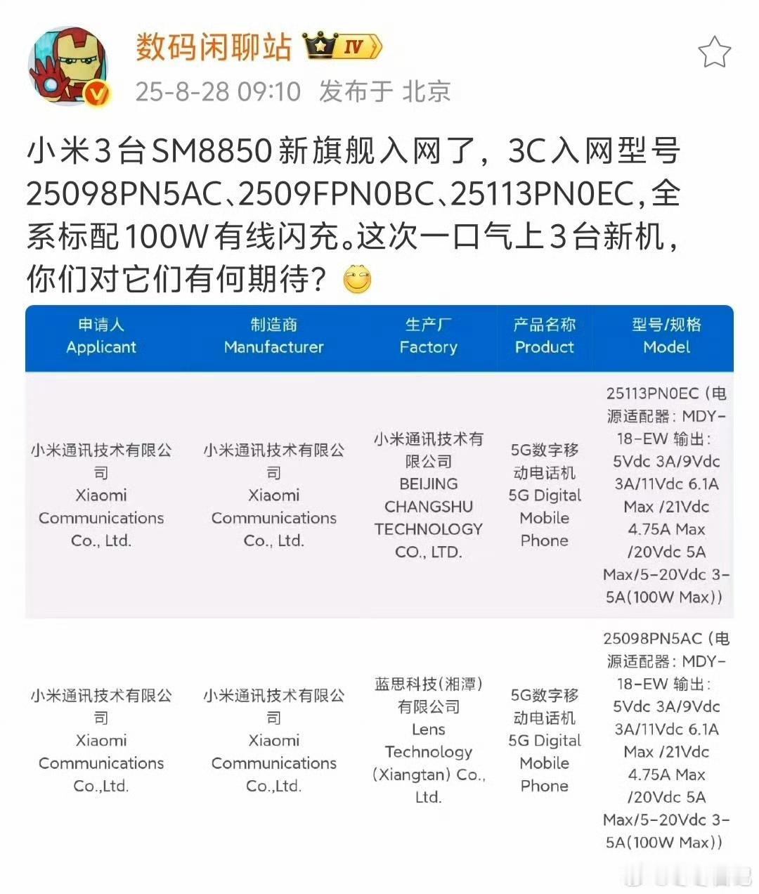 收集了一下，下半年旗舰新机爆料汇总米家旗舰，直接3杯齐发9月底发，16、16P